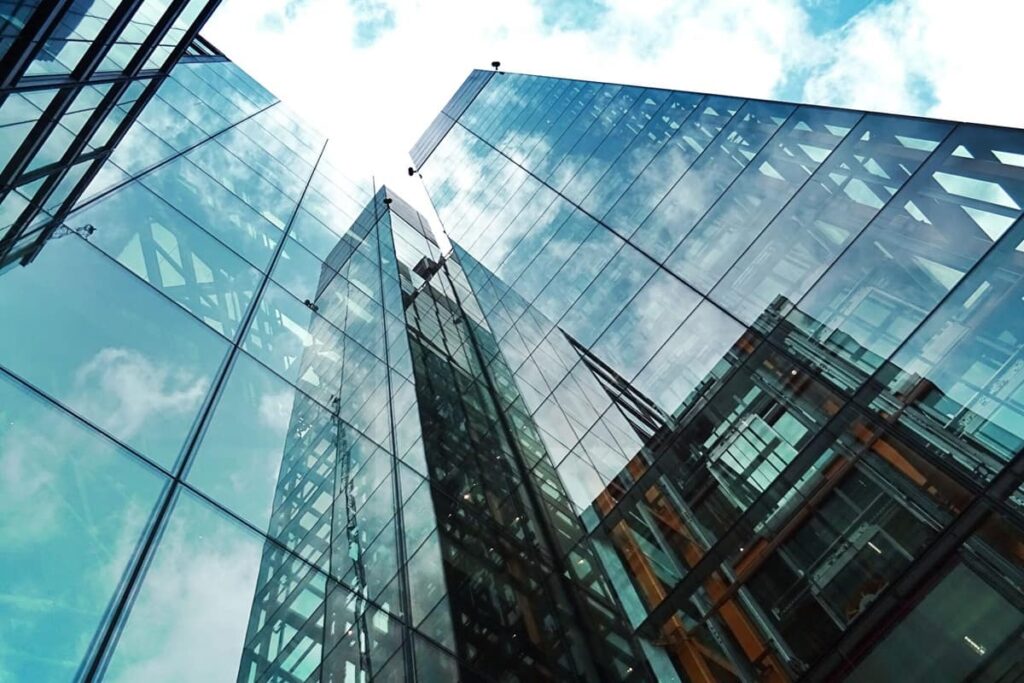 low angle of skyscrapers during sunny day