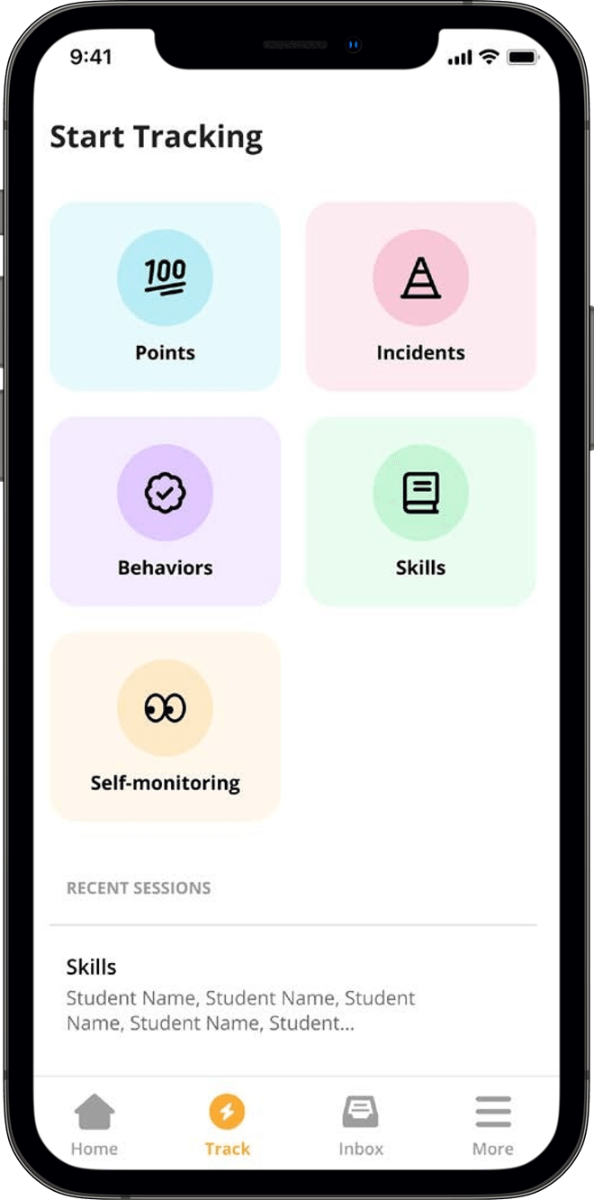 Smartphone showing MTSS part of RethinkEd app